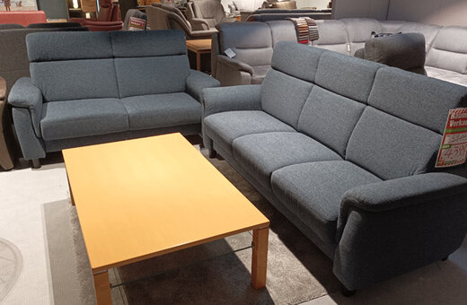 2-teilige Sitzgruppe blau• Möbel Bergemann